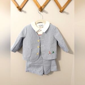 Vintage Little Goodies By Good Lad Pinstripe Swiss Yodeler 3pc Outfit